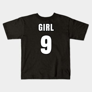 GIRL NUMBER 9 FRONT-PRINT Kids T-Shirt